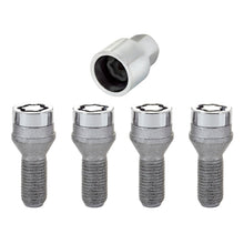 Load image into Gallery viewer, McGard Wheel Lock Bolt Set - 4pk. (Cone Seat) M14X1.25 / 17mm Hex / 27.3mm Shank Length - Chrome, performance car parts