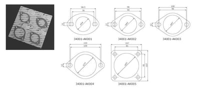 HKS Gasket 65mm Universal EX (2pcs) for performance car parts at DTX Performance, ideal for exhaust systems and engine upgrades.