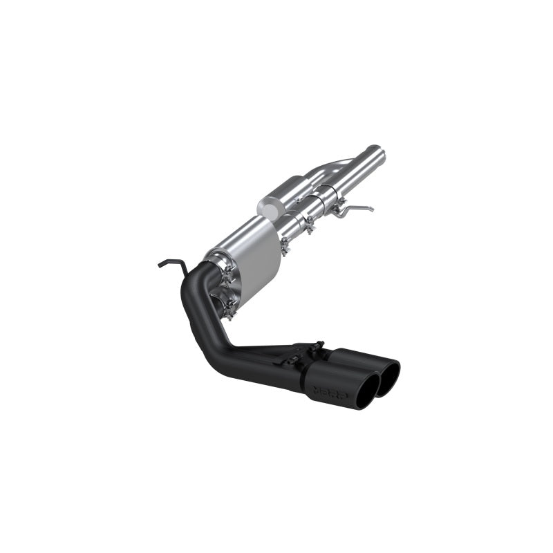 MBRP 09+ Chevrolet Silverado 1500 3in Cat Back Pre-Axle Dual Outlet w/ 4in Tip - Black exhaust system