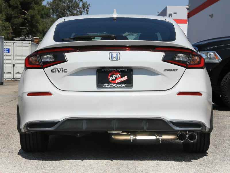 aFe POWER Takeda 2.5in 304 SS Cat-Back Exhaust w/ Black Tips 22-25 Honda Civic L4-2.0L