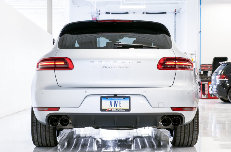 AWE Tuning Porsche Macan Track Edition Exhaust System - Diamond Black 102mm Tips - DTX Performance