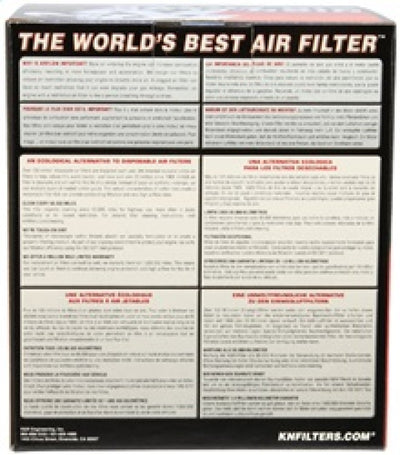K&N Cone Filter packaging highlighting performance car parts