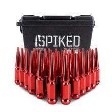 Load image into Gallery viewer, Mishimoto Mishimoto Steel Spiked Lug Nuts M14 x 1.5 32pc Set Red - DTX Performance