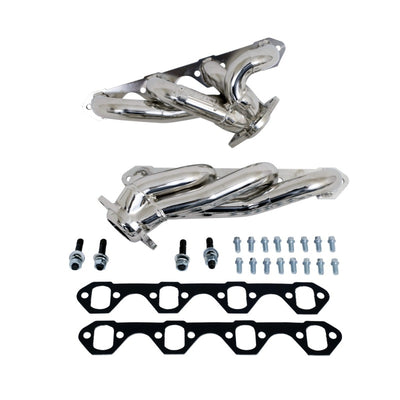 BBK 87-95 Ford F150 Truck 5.0 302 Shorty Unequal Length Exhaust Headers - 1-5/8 Silver Ceramic, performance exhaust headers, DTX Performance