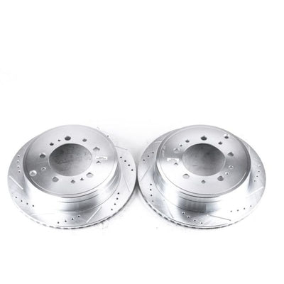 Power Stop 13-21 Toyota Land Cruiser Rear Evolution Drilled & Slotted Rotors - Pair, high performance car parts, brake upgrades