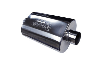 Kooks Universal 2 1/2in Center/Center Oval Muffler for high performance exhaust systems and car tuning upgrades