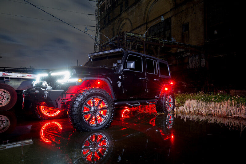 Oracle Bluetooth + RF Underbody Rock Light Kit - 8 PCS - ColorSHIFT on Jeep in off-road setting for performance car parts