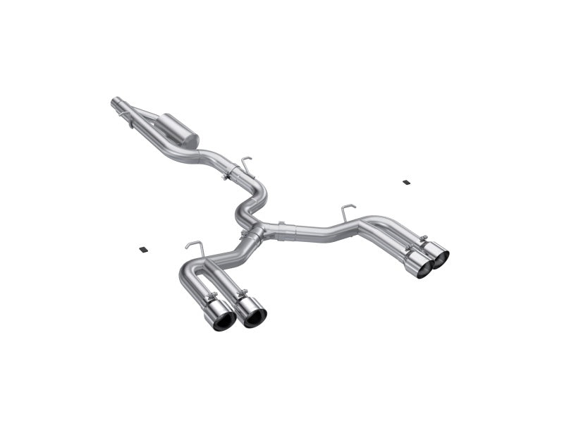 MBRP 22-24 Audi S3 2.0L Armor Pro T304 SS 3in Cat-Back Quad Split Rear Exhaust - Valve Delete - DTX Performance