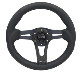 NRG Reinforced Steering Wheel (320mm) w/Carbon Center Spoke for performance car upgrades at DTX Performance, a veteran owned shop.