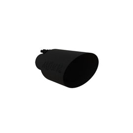 MBRP Universal Dual Wall Angle Rolled End Tip 4-1/2in OD / 2-1/2in Inlet / 11in Length - Black for performance car parts