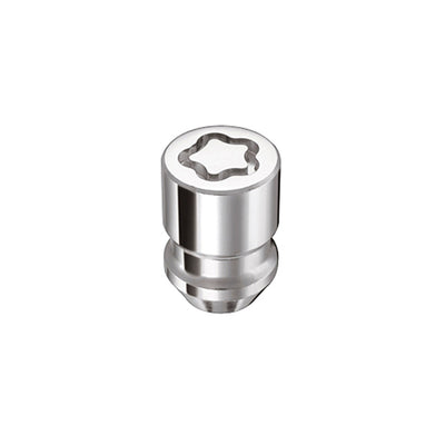 McGard Wheel Lock Nut Set - 5pk. (Cone Seat) M12X1.5 / 13/16 Hex / 1.28in. Length - Chrome. High performance car parts.