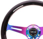 NRG Classic Wood Grain Steering Wheel (350mm) Black Paint Grip w/Neochrome 3-Spoke Center, racing suspension, performance upgrades