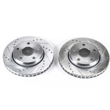 Load image into Gallery viewer, Power Stop 07-17 Jeep Wrangler Front Evolution Drilled &amp; Slotted Rotors - Pair, high performance brakes, DTX Performance