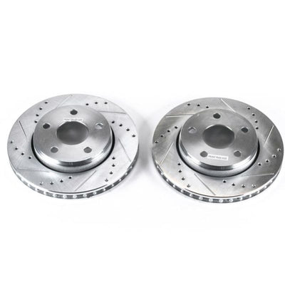 Power Stop 07-17 Jeep Wrangler Front Evolution Drilled & Slotted Rotors - Pair, high performance brakes, DTX Performance