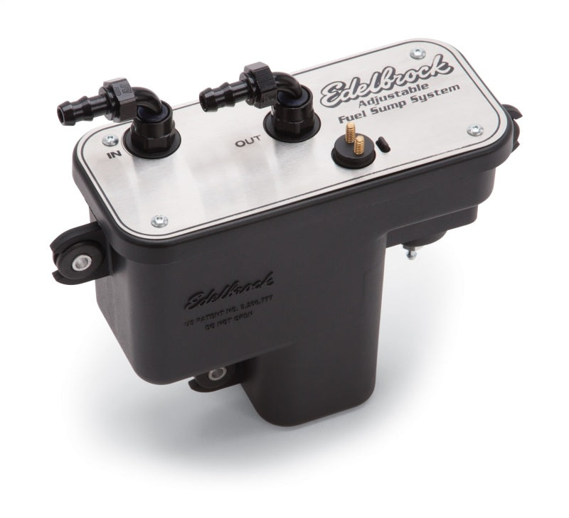 Edelbrock Fuel System Universal Fuel Sump Module Adjustable Fuel Sump Tank Only 255 LPH - DTX Performance