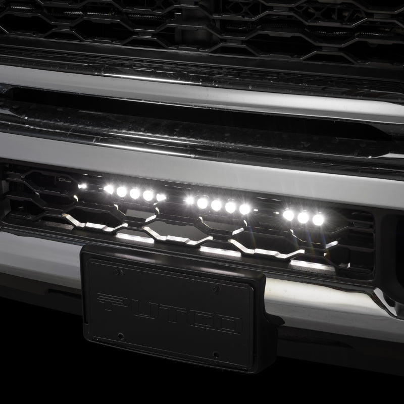 Putco Luminix High Power LED - 6in Light Bar - 3 LED - 1200LM - Offroad lighting on truck grille for performance upgrades.