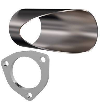 QTP 3in Weld-On QTEC DIY Cutout Pipe for performance car parts, exhaust systems, high performance auto parts from DTX Performance.