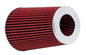 K&N Universal Air Filter Chrome Round Tapered Red -4in Flange ID x 1.125in Flange Length x 5.5in H K&N Engineering