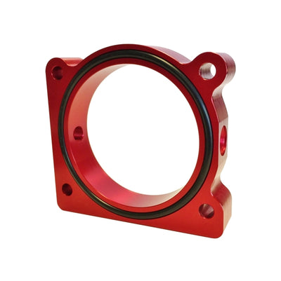 Torque Solution Throttle Body Spacer (Red) Ford F-150 3.5L Ecoboost / 3.7L V6, performance car parts by DTX Performance