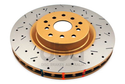 DBA 04-12 Subaru STi/2017 BRZ w/Perf. Pkg. 10 Stud Hole Front Drilled & Slotted 4000 Series Rotor for high performance brakes