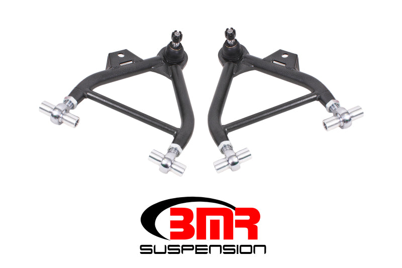 BMR 79-93 Mustang Lower A-Arms (Coilover Only) w/ Adj. Rod End Tall Ball Joint - Black Hammertone - DTX Performance