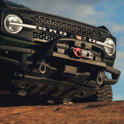 Ford Racing Epic D-Ring Shackle fitted on an off-road vehicle from DTX Performance shop, showcasing high performance car parts.