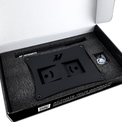 Mishimoto 2023+ Toyota GR Corolla License Plate Relocation Kit in packaging for high-performance car enthusiasts
