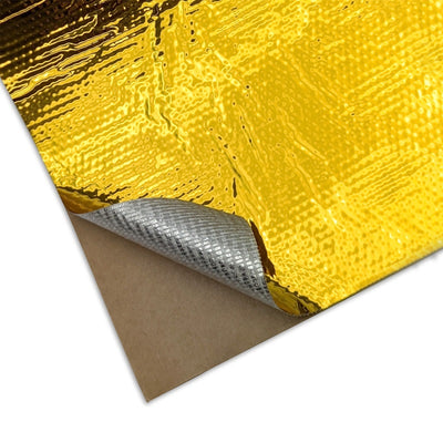 DEI Reflect-A-GOLD 12in x 24in Sheet heat shield for performance upgrades, ideal for enhancing engine performance parts and tuning upgrades.