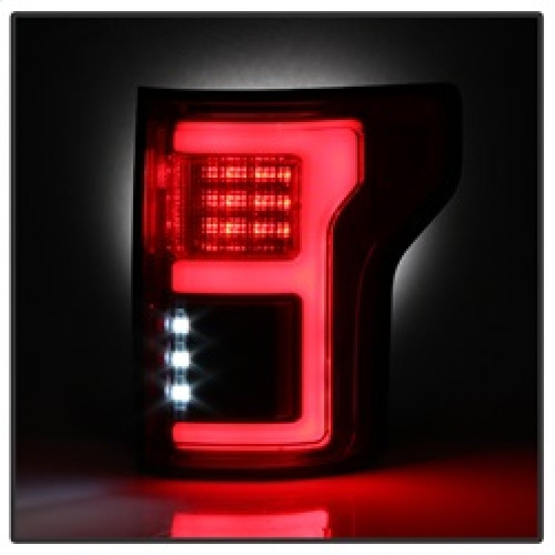 Spyder 15-18 Ford F-150 LED Tail Lights (w/Blind Spot) - Red Clear high performance car parts by DTX Performance