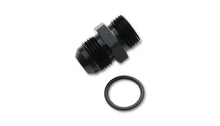 Load image into Gallery viewer, Vibrant -8AN Male Flare to 4AN ORB Male Straight Adapter w/O-Ring - Anodized Black, high performance auto parts by DTX Performance