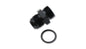 Vibrant -8AN Male Flare to 4AN ORB Male Straight Adapter w/O-Ring - Anodized Black, high performance auto parts by DTX Performance