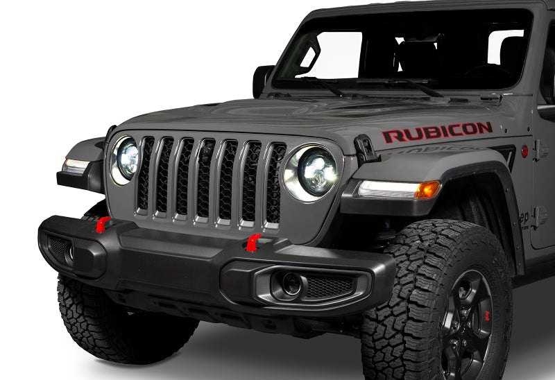 Oracle Jeep Wrangler JL/Gladiator JT 7in. High Powered LED Headlights (Pair) - Dynamic on vehicle.