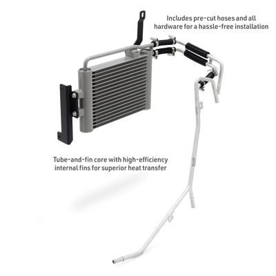 Mishimoto 10-24 Toyota 4Runner 4.0L Transmission Cooler, upgrade with high performance auto parts, tube-and-fin core, DTX Performance