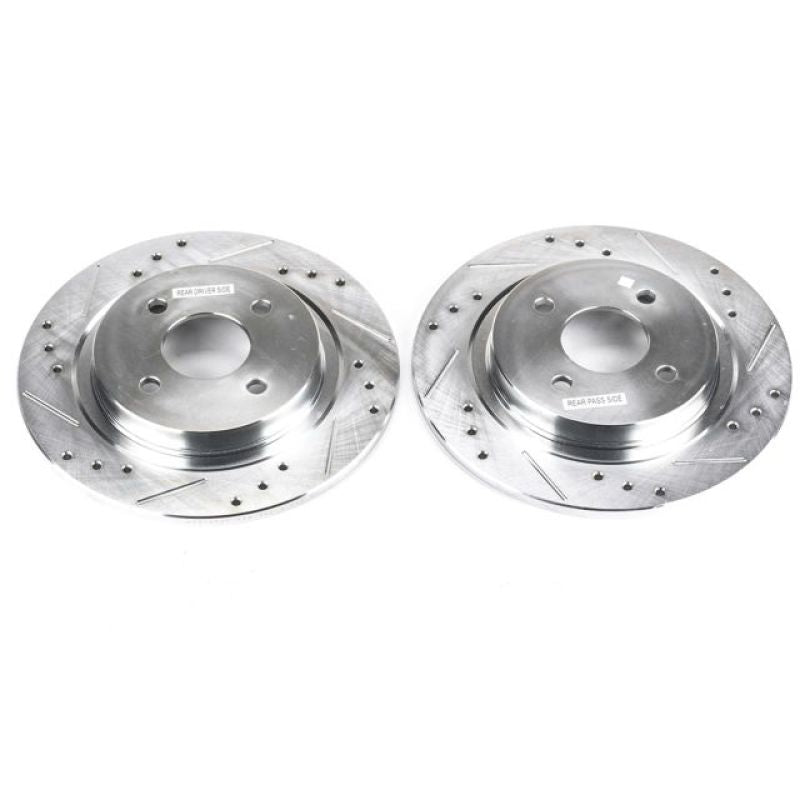 Power Stop 02-04 Ford Focus Rear Evolution Drilled & Slotted Rotors - Pair - DTX Performance