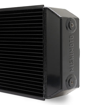 Mishimoto Universal Drag Race Performance Aluminum Radiator - Black, high performance car parts, DTX Performance, racing upgrades