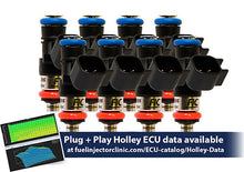 Load image into Gallery viewer, 0660cc (72 lbs/hr at OE 58 PSI fuel pressure) FIC Fuel Injector Clinic Injector Set for Holley GM composite intakes (High-Z) (ish03-0660h-sp)