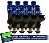 1000cc (110 lbs/hr at OE 58 PSI fuel pressure) FIC Fuel Injector Clinic Injector Set for Holley Hemi (High-Z) (ish02-1000h) - PGTUSC8