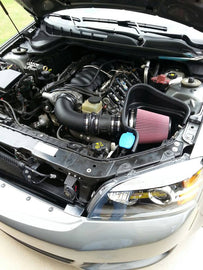 2011-13 Chevrolet Caprice Cold Air Intake With Oiled Filter installed in engine bay, enhancing performance car parts and tuning upgrades.