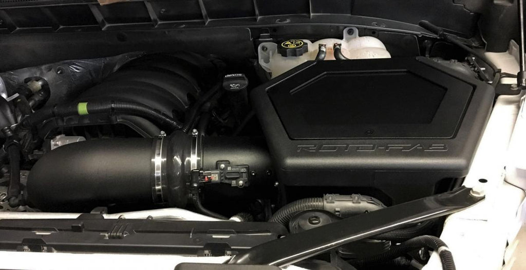 2019-24 Silverado And Sierra 1500 5.3 Liter Cold Air Intake Rotofab in engine bay