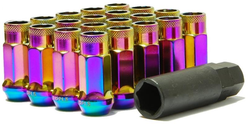Wheel Mate Muteki SR48 Open End Lug Nuts - Neon 12x1.50 48mm, high performance car parts by veteran owned DTX Performance