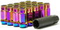 Wheel Mate Muteki SR48 Open End Lug Nuts - Neon 12x1.50 48mm, high performance car parts by veteran owned DTX Performance