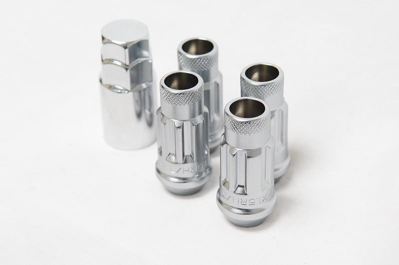 Wheel Mate 12x1.25 48mm Muteki SR48 Silver Open End Locking Lug Nut - Set of 4 for performance car parts, DTX Performance