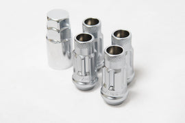 Wheel Mate 12x1.25 48mm Muteki SR48 Silver Open End Locking Lug Nut - Set of 4 for performance car parts, DTX Performance