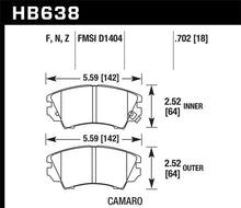 Load image into Gallery viewer, Hawk Camaro V6 HPS Street Front Brake Pads - DTX Performance