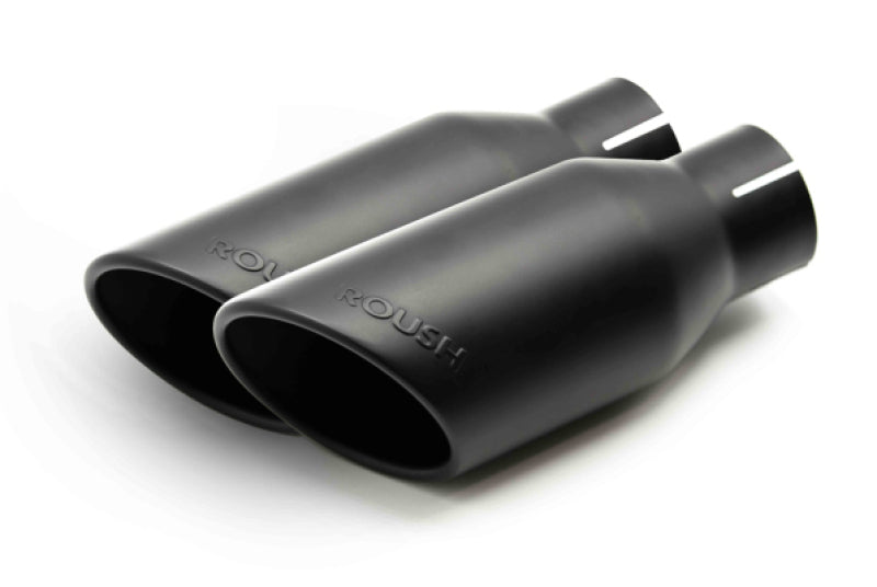 Roush 15-24 Ford F-150 5.0L 4in Black Exhaust Dual Tips - Pair