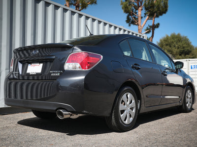 aFe POWER Takeda 12-16 Subaru Impreza 2.0L 2.5in 304SS CB Exhaust w/ Polished Tips installed on car