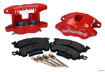 Wilwood D52 Front Caliper Kit - Red 2.00 / 2.00in Piston 1.04in Rotor, performance car parts, high performance brakes