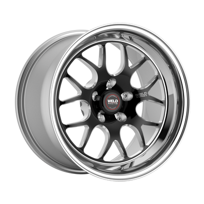 Weld S77 18x7 / 5x120.65 / 4.7 BS / 3.18 HB - Black Center - Polished Shell - Non-BL Wheel