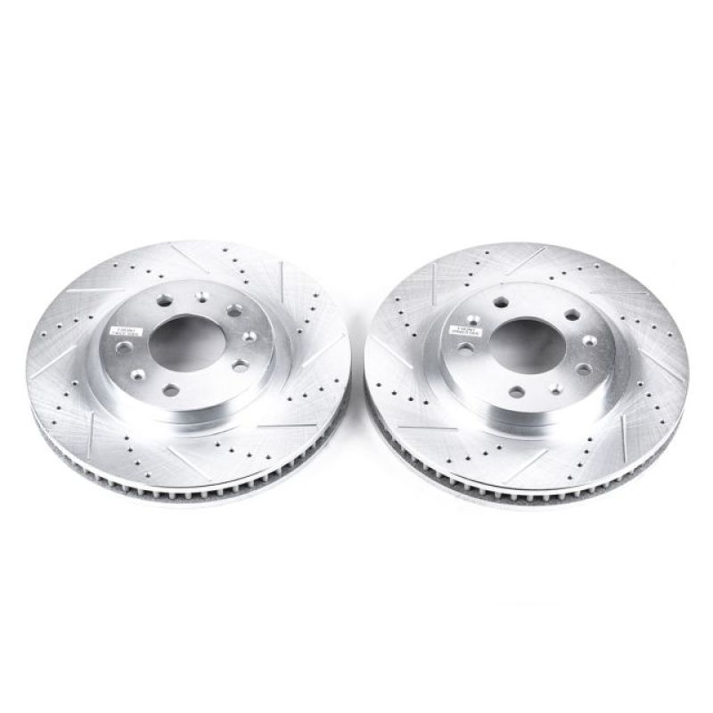 Power Stop 03-07 Cadillac CTS Front Evolution Drilled & Slotted Rotors - Pair - DTX Performance