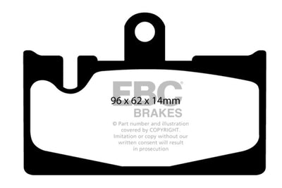 EBC 01-06 Lexus LS430 4.3 Redstuff Rear Brake Pads, high performance brakes, aftermarket performance parts, DTX Performance